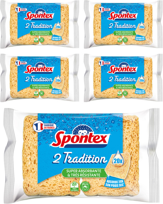 스폰텍스 드라이 셀룰로스 스펀지 2 트레디션, 2개, 5세트