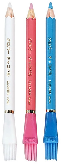 Clover 可樂牌 粉土筆 短, 白色 + 粉色 + 藍色, 1組