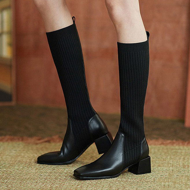 벨레페 여성용 무이쿠 심플하고 깔끔한 롱부츠