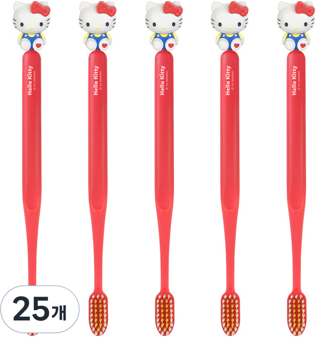 아텍스 산리오캐릭터즈 피규어 칫솔 6세이상, 헬로키티, 1개입, 25개