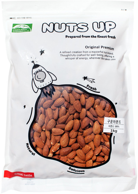 자연두레 너츠업 구운아몬드, 1kg, 1개