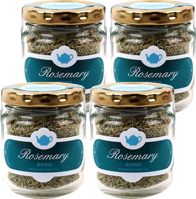 아름드레 유리병 로즈마리, 35g, 4개, 1개입