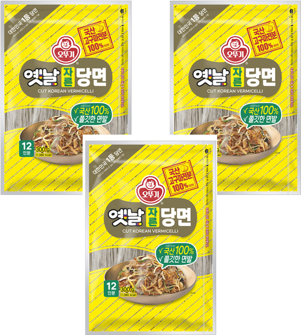오뚜기 옛날 자른 당면, 300g, 3개