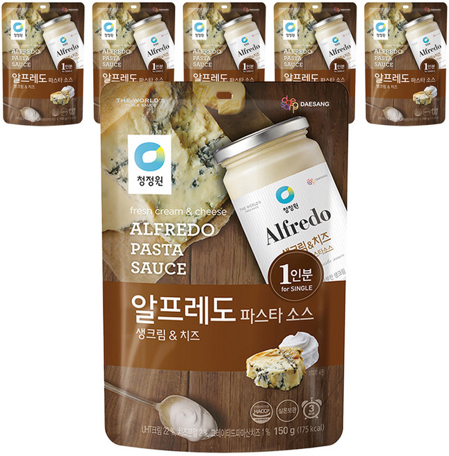 清淨園 Alfredo鮮奶油起司義大利麵醬, 6包, 150g