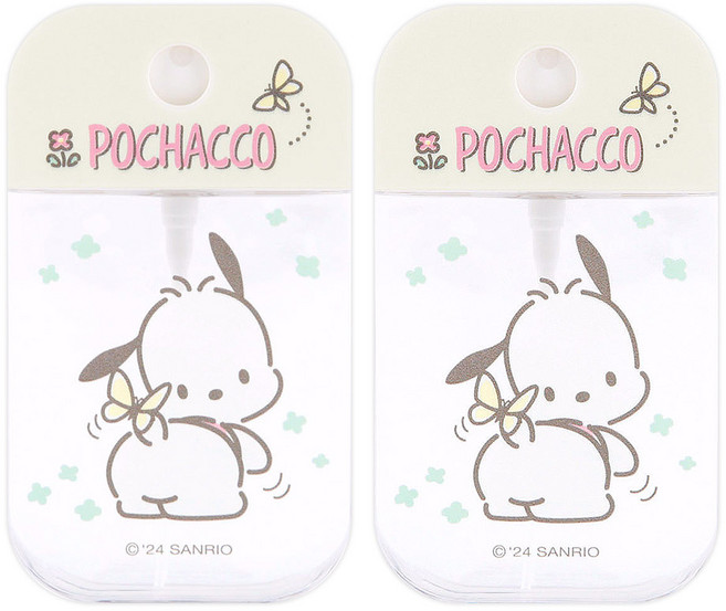 산리오 포차코 포켓 스프레이 용기 50ml, 2개, 투명