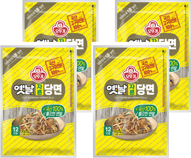 오뚜기 옛날 자른 당면, 300g, 4개