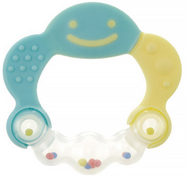 Richell 利其爾 固齒器 有聲音版 附盒子, 固齒器+盒子, 水藍色, 1個