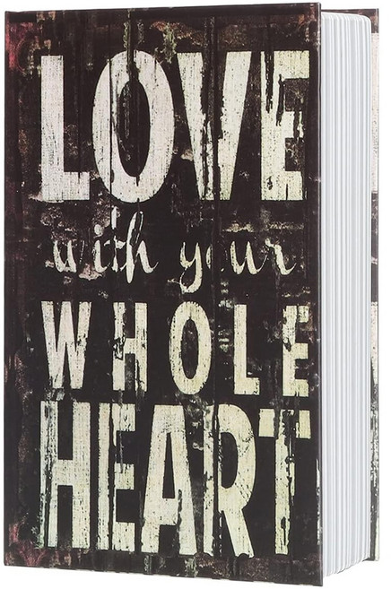 HOMESAFE 書本保險箱 大, LOVE 棕色