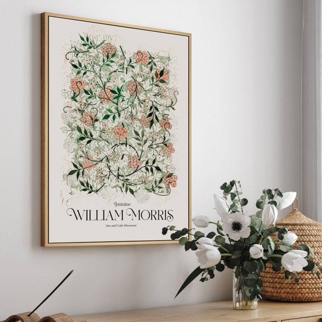 BOLUO GALLERY 菠蘿選畫所 掛畫 William Morris Jasmine BFSP3414D, 木色