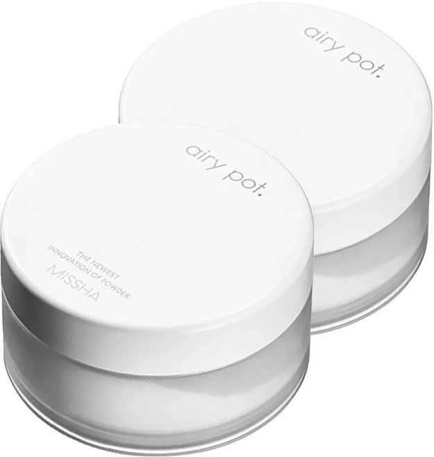 MISSHA 台灣公司貨 持久定妝控油蜜粉 輕透 9g, 白色, 2個