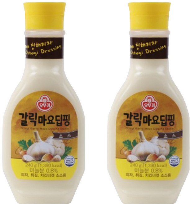 오뚜기 갈릭마요 딥핑소스, 240g, 2개