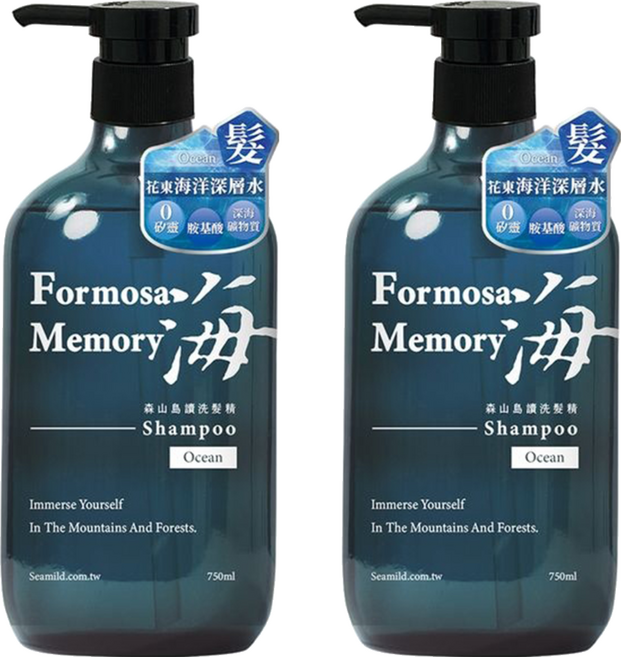 清淨海 森山島讀洗髮精 海, 750ml, 2瓶