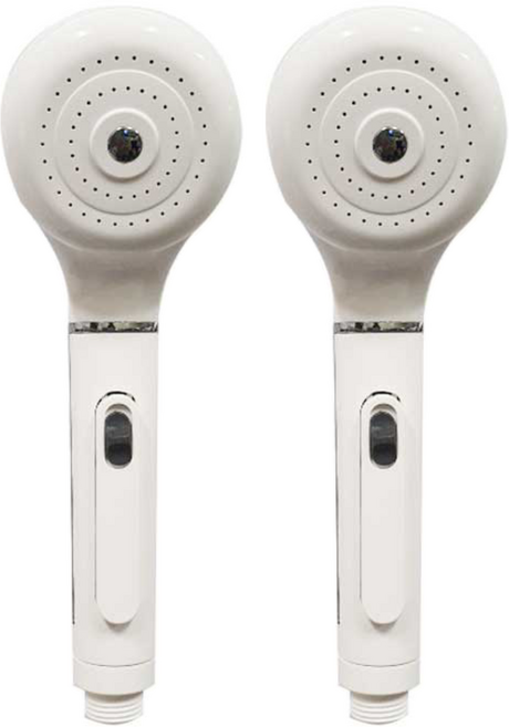 앞터치 절수 샤워기헤드, 2개, 화이트