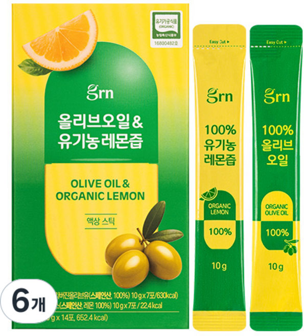 grn 特級初榨有機橄欖油檸檬汁 Ole Shot 14入, 140ml, 6個