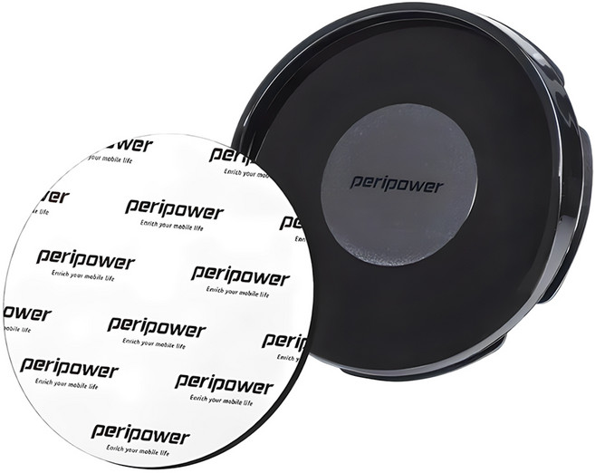 peripower 吸盤醫生超值組合包 吸盤救援貼(68 x 68 x 2.4mm) + 3M背膠轉接圓盤(77 x 77 x 10mm) MT-AM09, 黑色, 1組