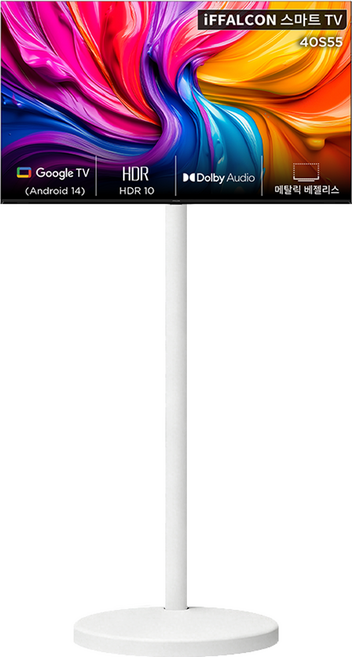 아이팔콘 FHD HDR 스마트TV + TCL 이동식 TV 스탠드 세트, 105cm(40인치), 40S55(화이트), 스탠드형, 고객직접설치