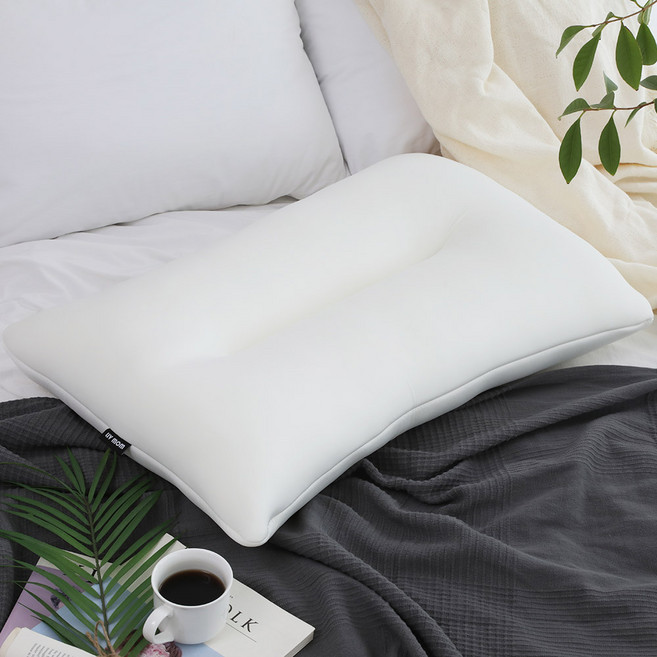 리브맘 쫀쫀푹신 메모리솜 맞춤 경추베개, 아이보리, 1개