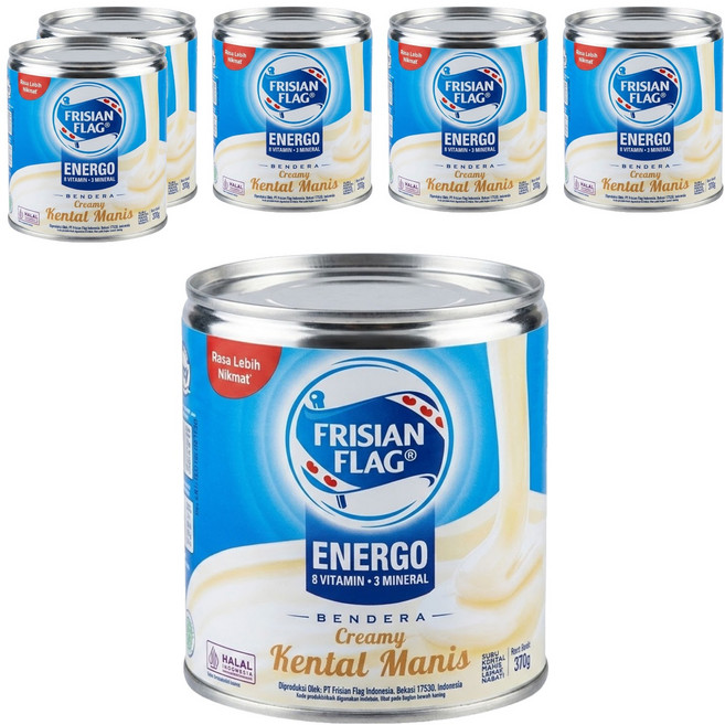 FRISIAN FLAG 原味煉乳, 370g, 6罐