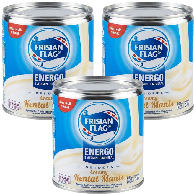 FRISIAN FLAG 原味煉乳, 370g, 3罐