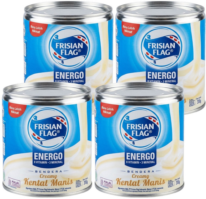 FRISIAN FLAG 原味煉乳, 370g, 4罐