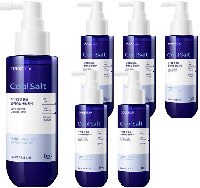 닥터지 두피랩 쿨 솔트 롱라스팅 쿨링 토닉, 6개, 100ml