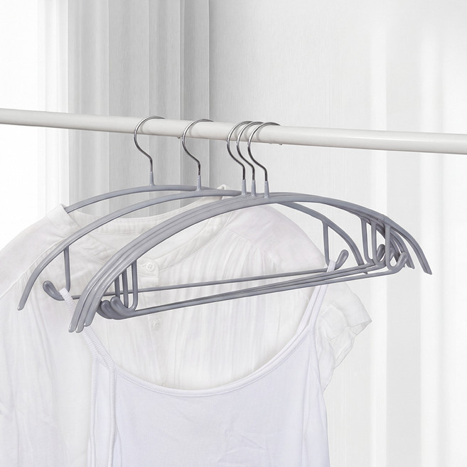코멧 홈 어깨 뿔 방지 논슬립 옷걸이, 그레이, 10개
