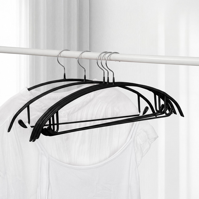 코멧 홈 어깨 뿔 방지 논슬립 옷걸이, 블랙, 10개