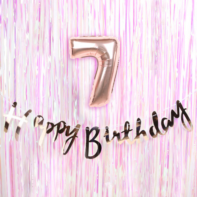 파티해 트윙클 생일파티 장식 풍선세트 7, 로즈골드, 1세트