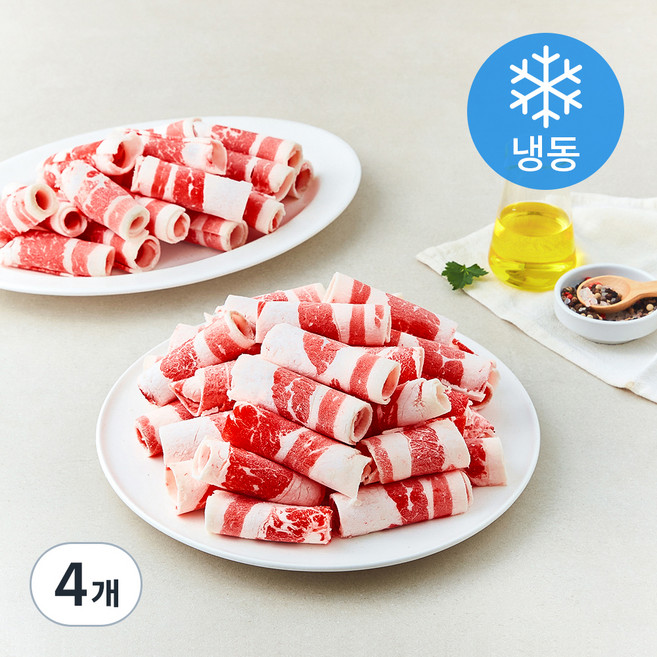 푸드랩플러스 미국산 돌돌말이 대패 우삼겹 (냉동), 800g, 4개