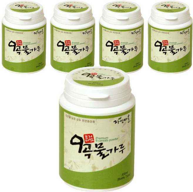 Jayeonmaeul 프리미엄 9곡물가루 워시오프 팩, 170g, 5개, 1개입