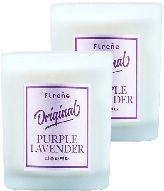 Flrene 香氛基本款大豆蠟燭 100g 2入, 2個, 紫色薰衣草
