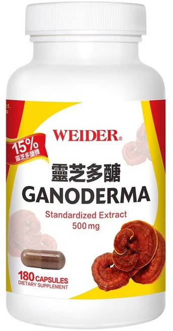 WEIDER 威德 靈芝多醣, 606mg, 180顆, 1罐