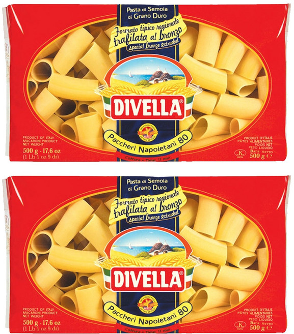 DIVELLA 德威樂 粗管麵, 500g, 2個