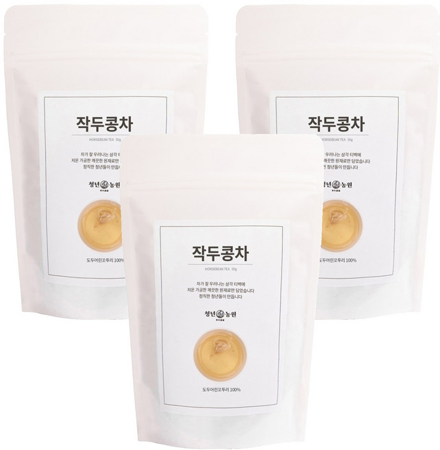 청년농원 작두콩차 삼각티백, 1g, 50개입, 3개