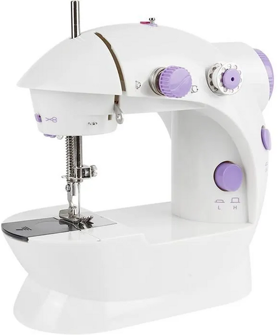 迷你電動縫紉機 雙線雙速控制 含腳踏板, 單一商品