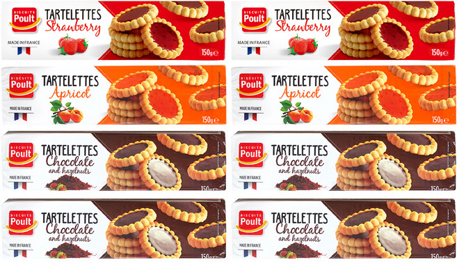 폴트 타르트 딸기+살구+초콜릿 앤 헤이즐넛, 150g, 2세트