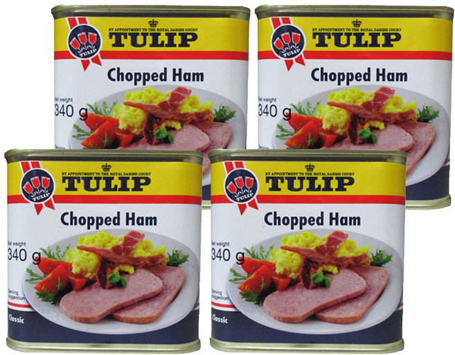튤립푸드 촙트 햄통조림, 340g, 4개