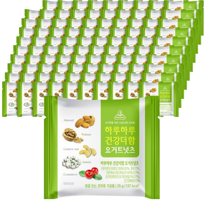 넛츠팜 하루하루 건강더함 요거트넛츠, 100개