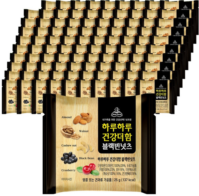 넛츠팜 하루하루 건강더함 블랙빈넛츠, 25g, 100개