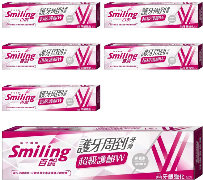 Smiling 百齡 護牙周到 牙齦強化配方, 110g, 6條