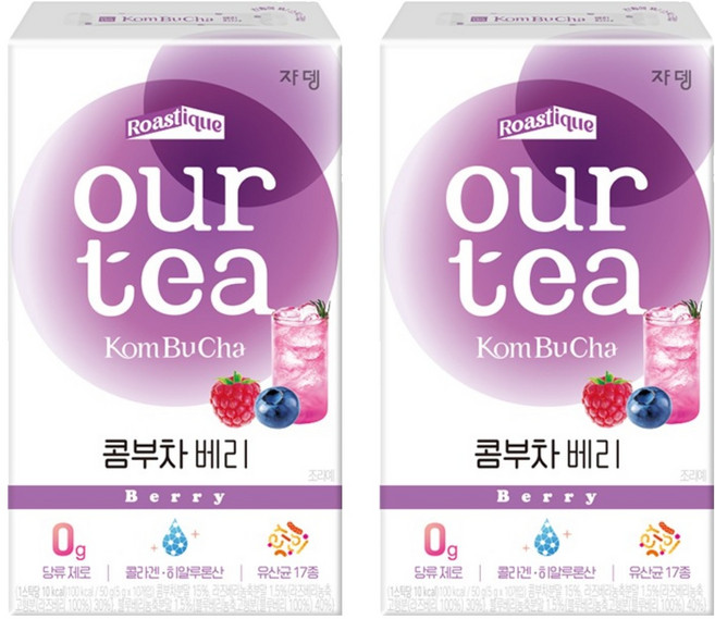 JARDIN our tea 康普茶沖泡粉 莓果口味, 5g, 10條, 2盒