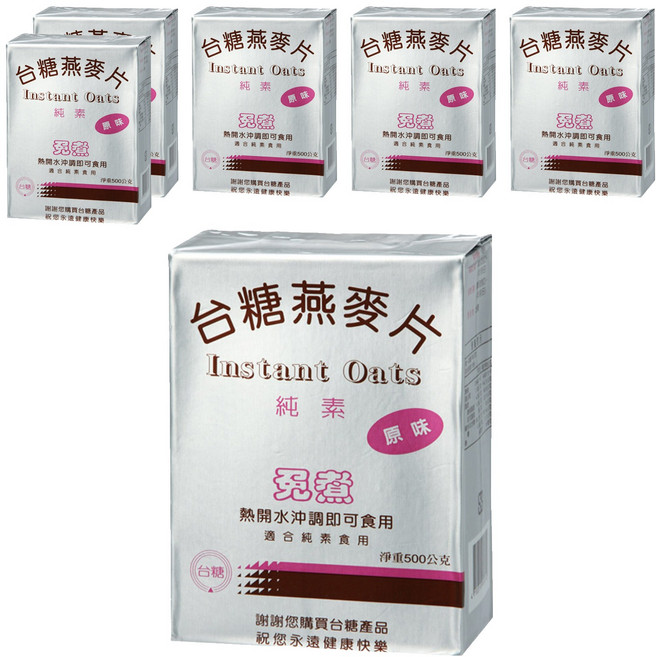 台糖 燕麥片, 500g, 6包