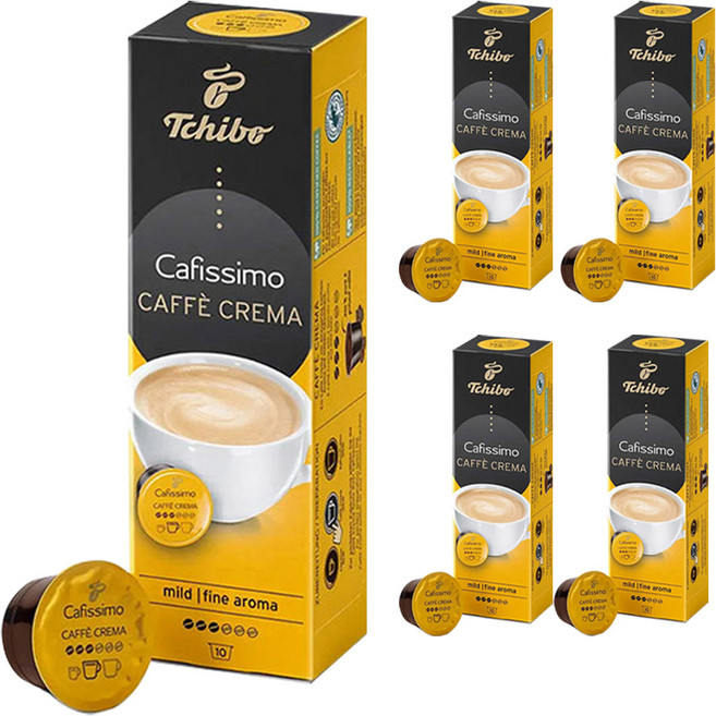 치보 카페 크레마 파인 아로마 마일드 카피시모 캡슐커피, 7g, 10개입, 5개
