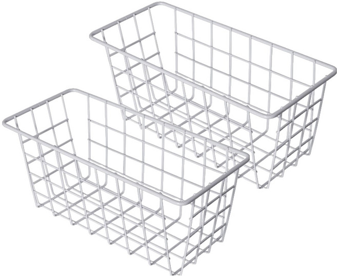 제이라이프 크립토 욕실 다용도 바구니 소형, 화이트, 2개