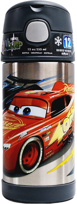 THERMOS 膳魔師 保溫瓶 355ml, 汽車總動員 黑色, 1個