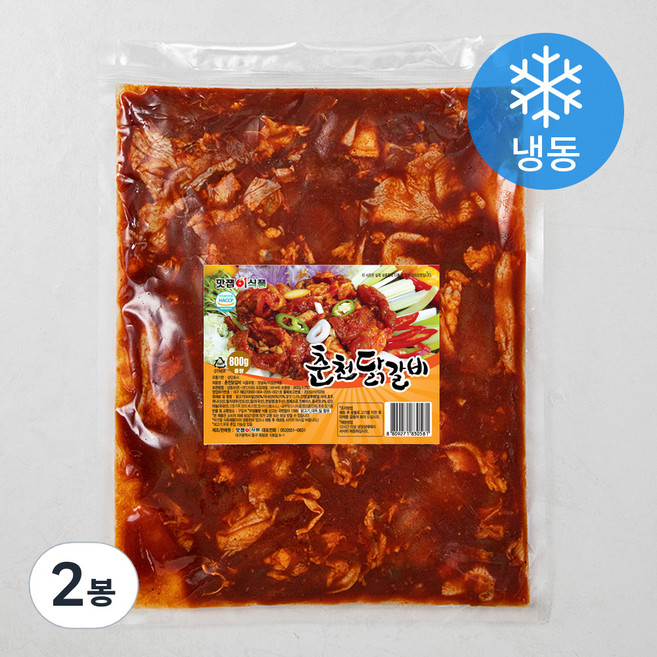 맛잽이식품 춘천닭갈비 (냉동), 800g, 2봉