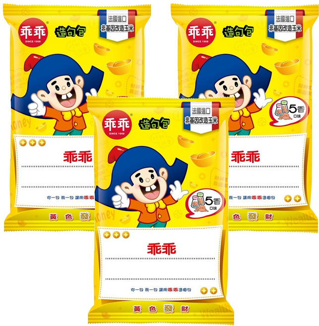 乖乖 玉米脆條 五香口味, 80g, 3包
