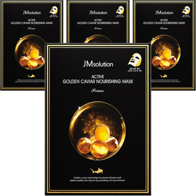 제이엠솔루션 액티브 골든 캐비어 너리싱 프라임 마스크팩, 10개입, 4개