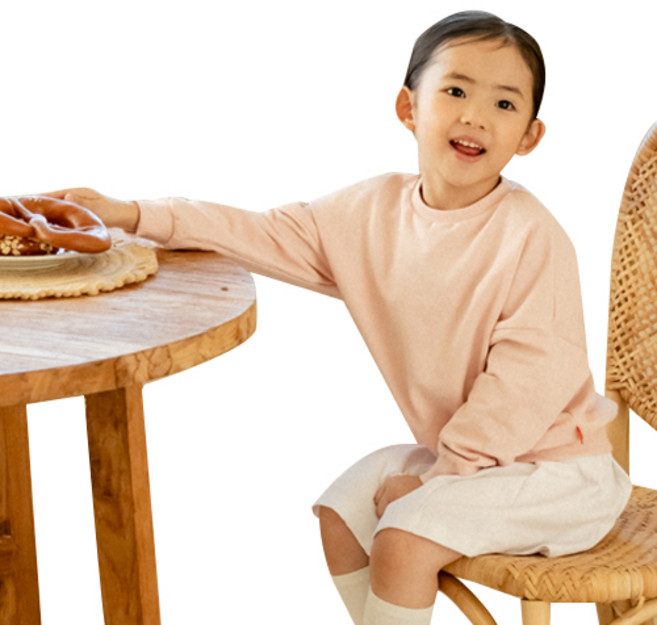 오즈키즈 아동용 나이스 맨투맨 티셔츠