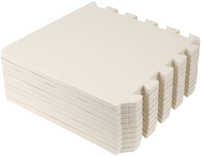 코멧 펫 반려동물 퍼즐 매트 32.5x32.5cm, 화이트, 1세트, 10개